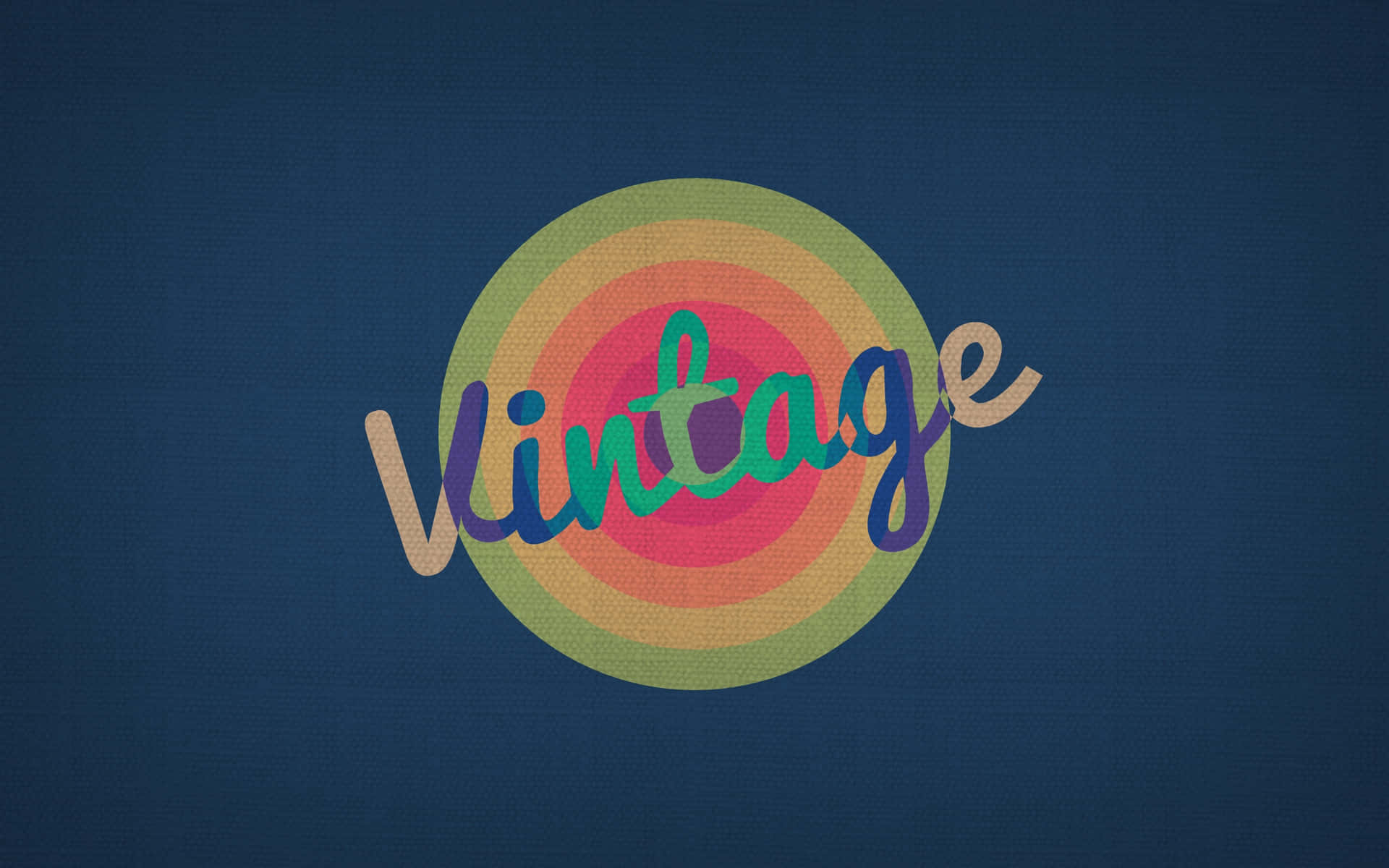 Vintage Logo On A Blue Background