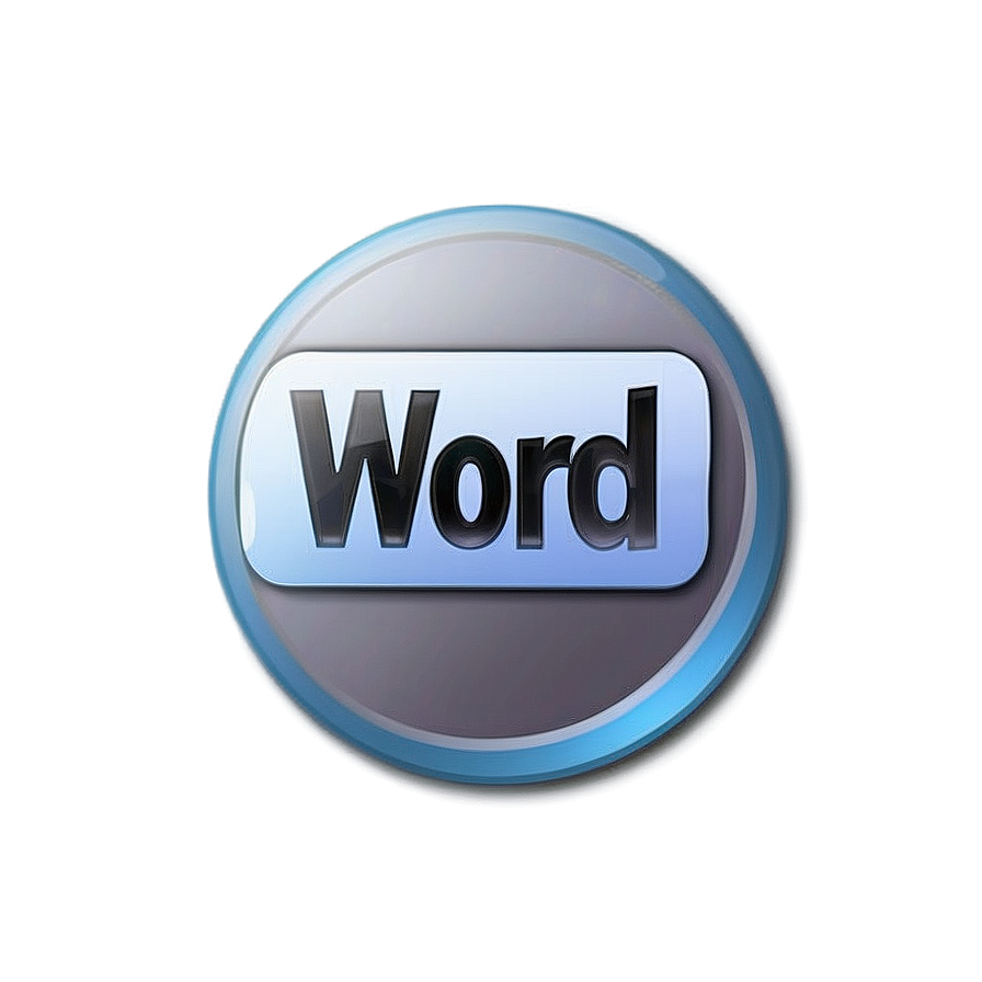 Download Word Button Icon Png 06112024 | Wallpapers.com