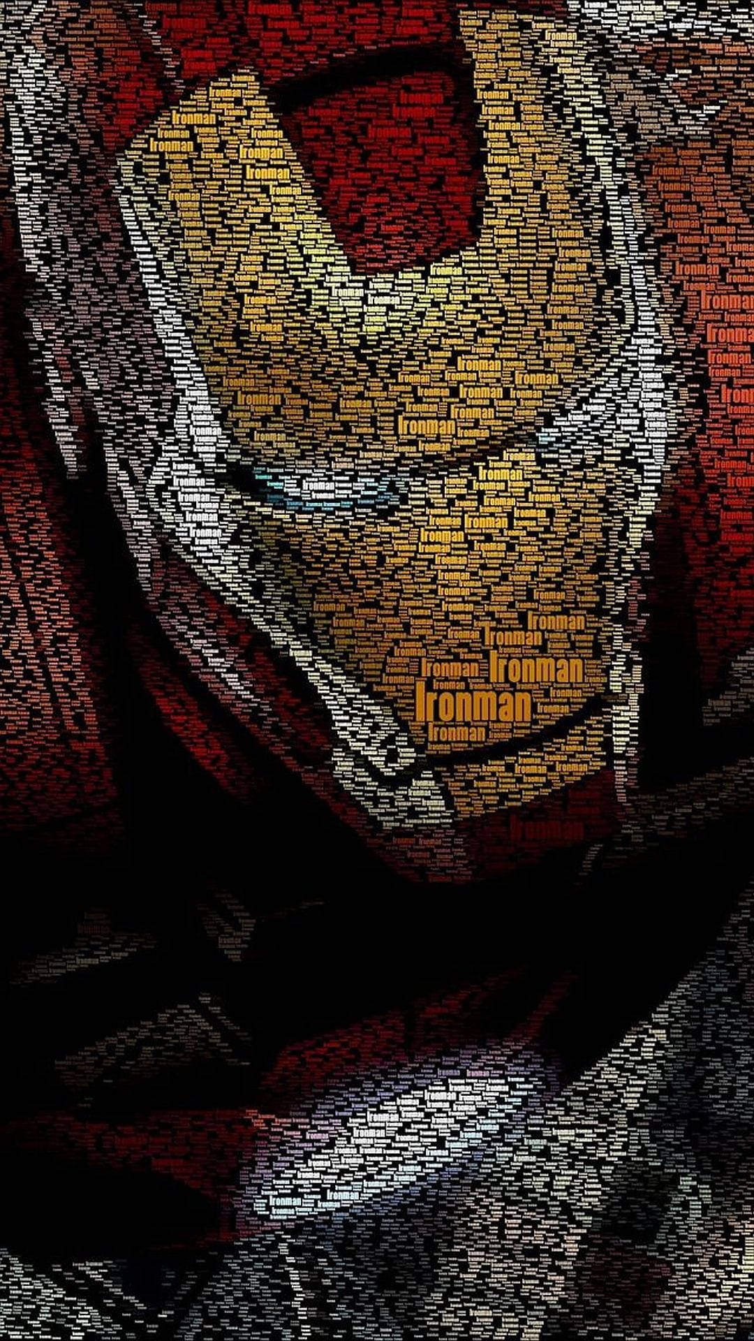 Word Cloud Iron Man Android Wallpaper