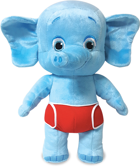 Word Party Blue Elephant Plush Toy PNG