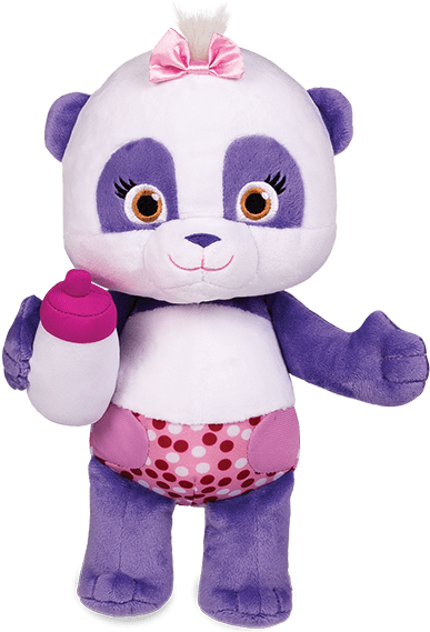 Word Party Purple Panda Plush Toy PNG