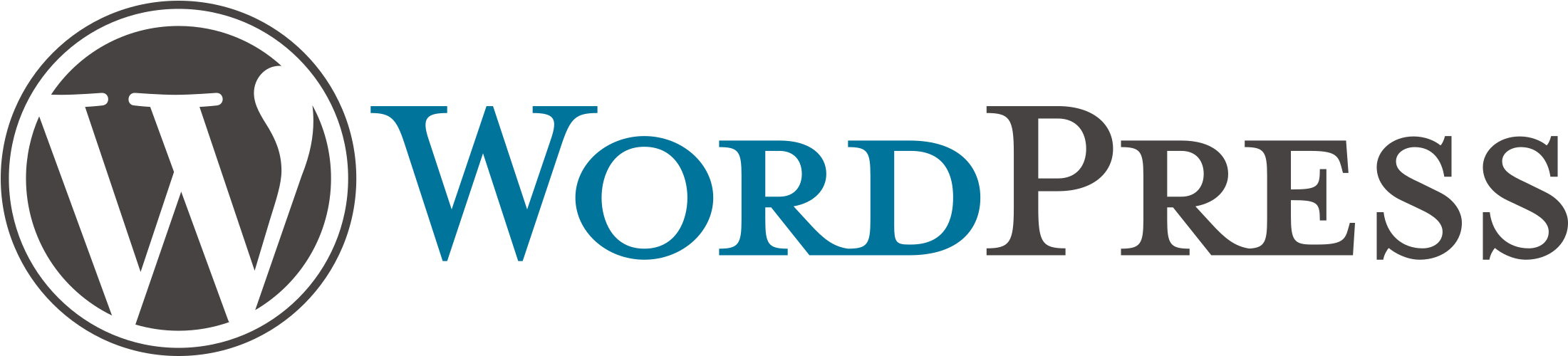 Word Press Logo Blue Gray PNG
