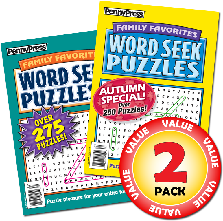 Word Seek Puzzle Magazines2 Pack PNG