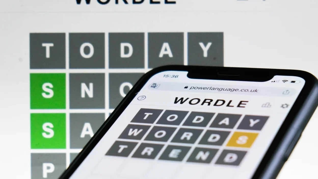 Wordle Game On Smartphoneand Computer Wallpaper