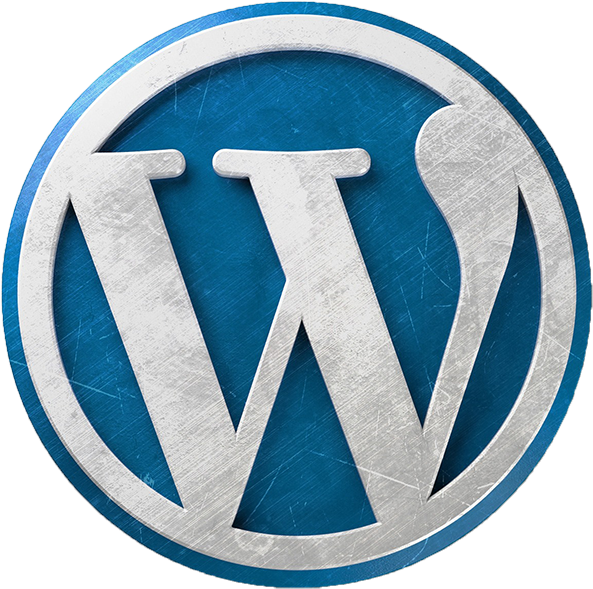 Wordpress Logo Metallic Texture PNG