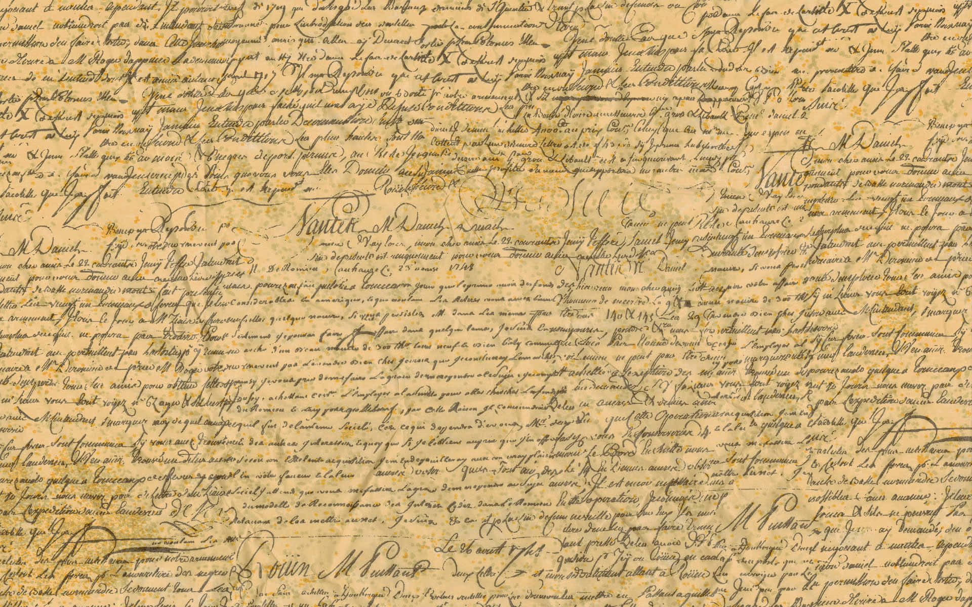 A Document With Writing On It