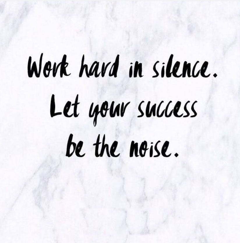 Work Hard In Silence Black And White Quotes Wallpaper