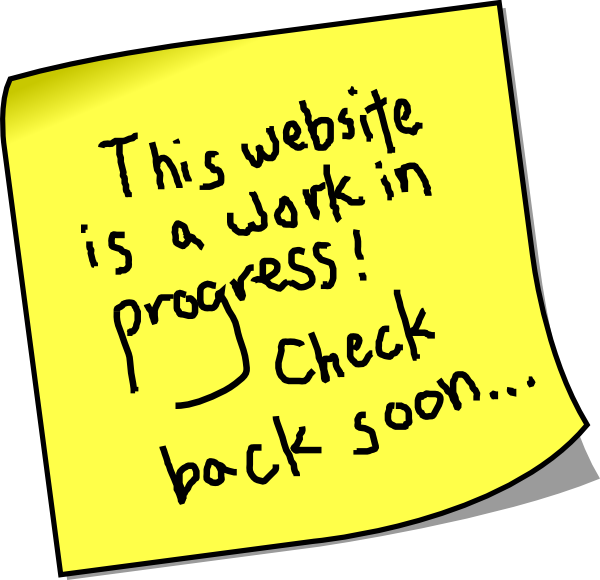 Work In Progress Website Notification Sticky Note PNG