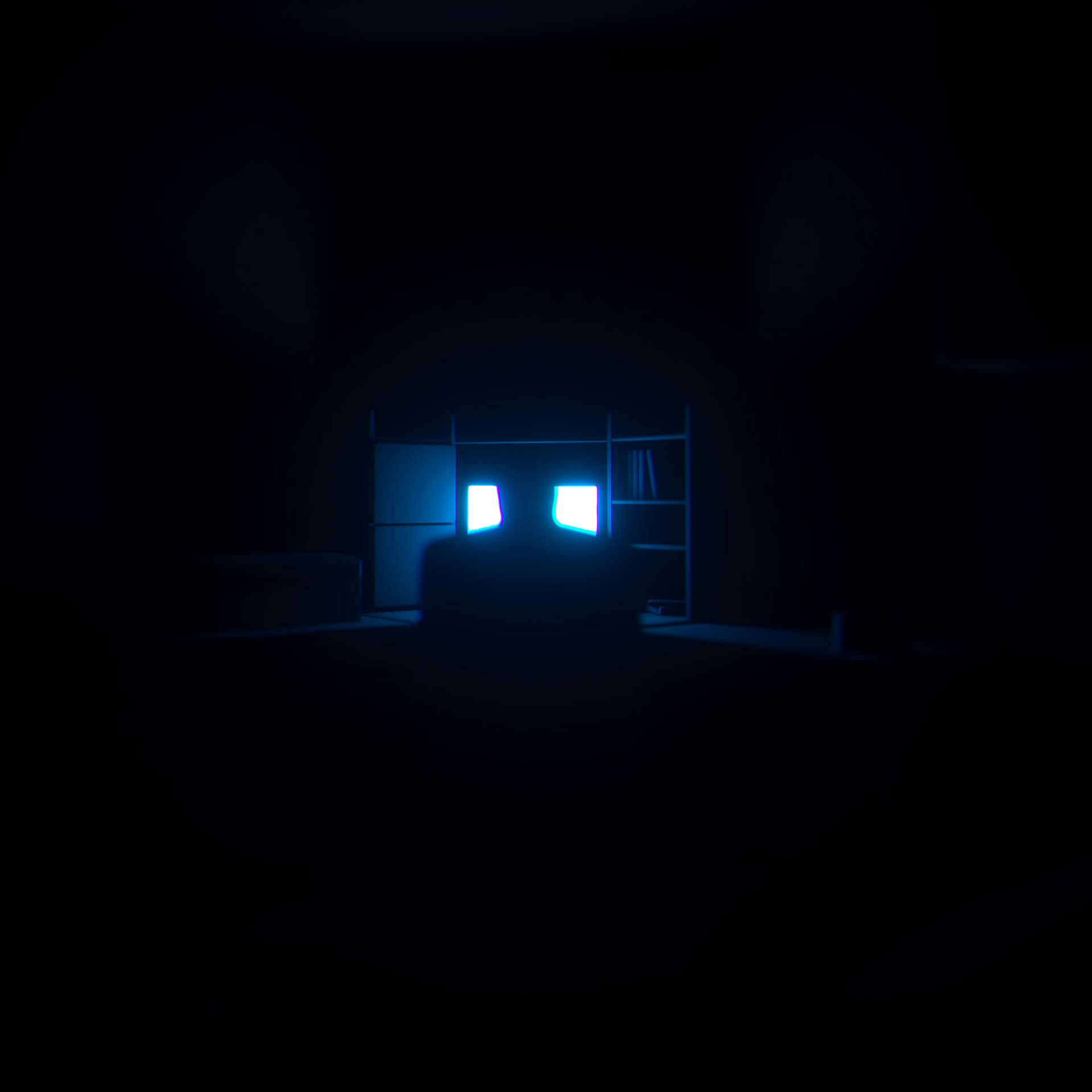 Working In Dark Room