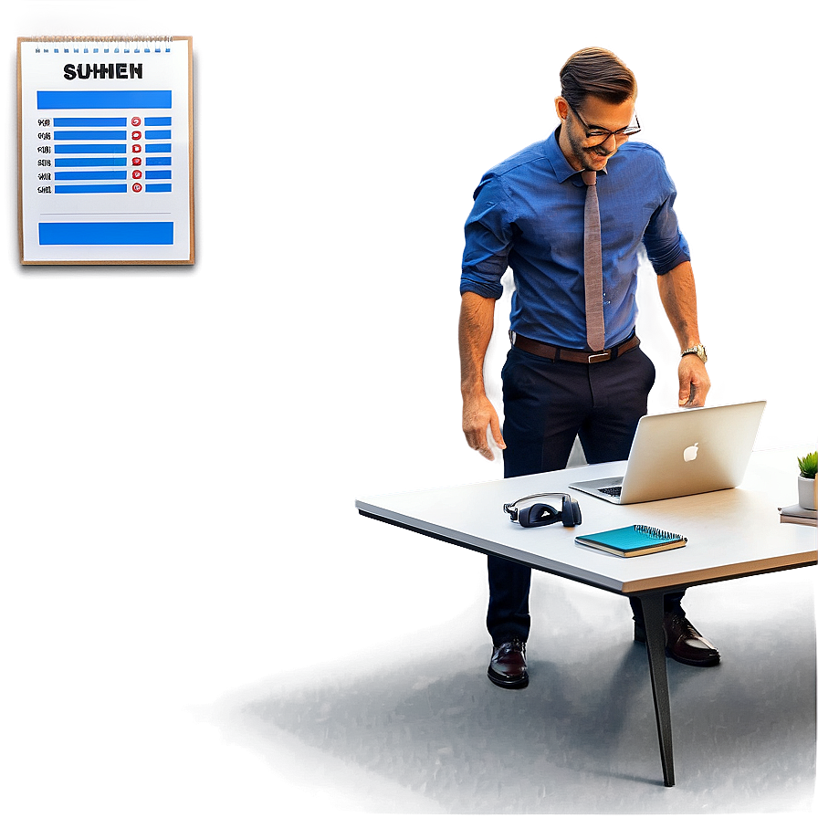 Working In Modern Office Png Qly PNG