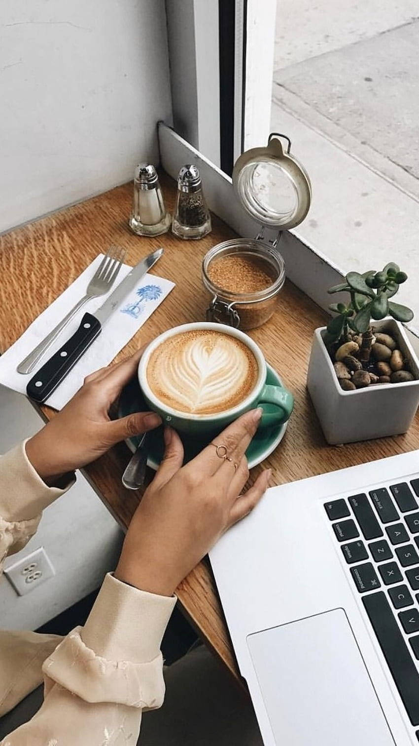 Working With Coffee Aesthetic Picture