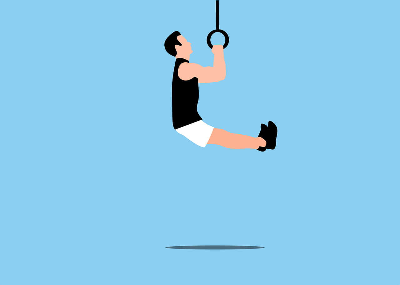 Vector Man Gymnast Workout Picture