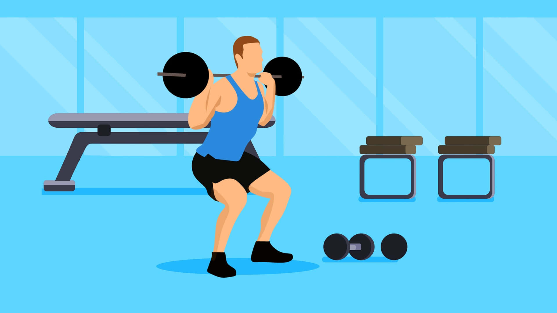 Vector Man Lifting Gym Workout Picture