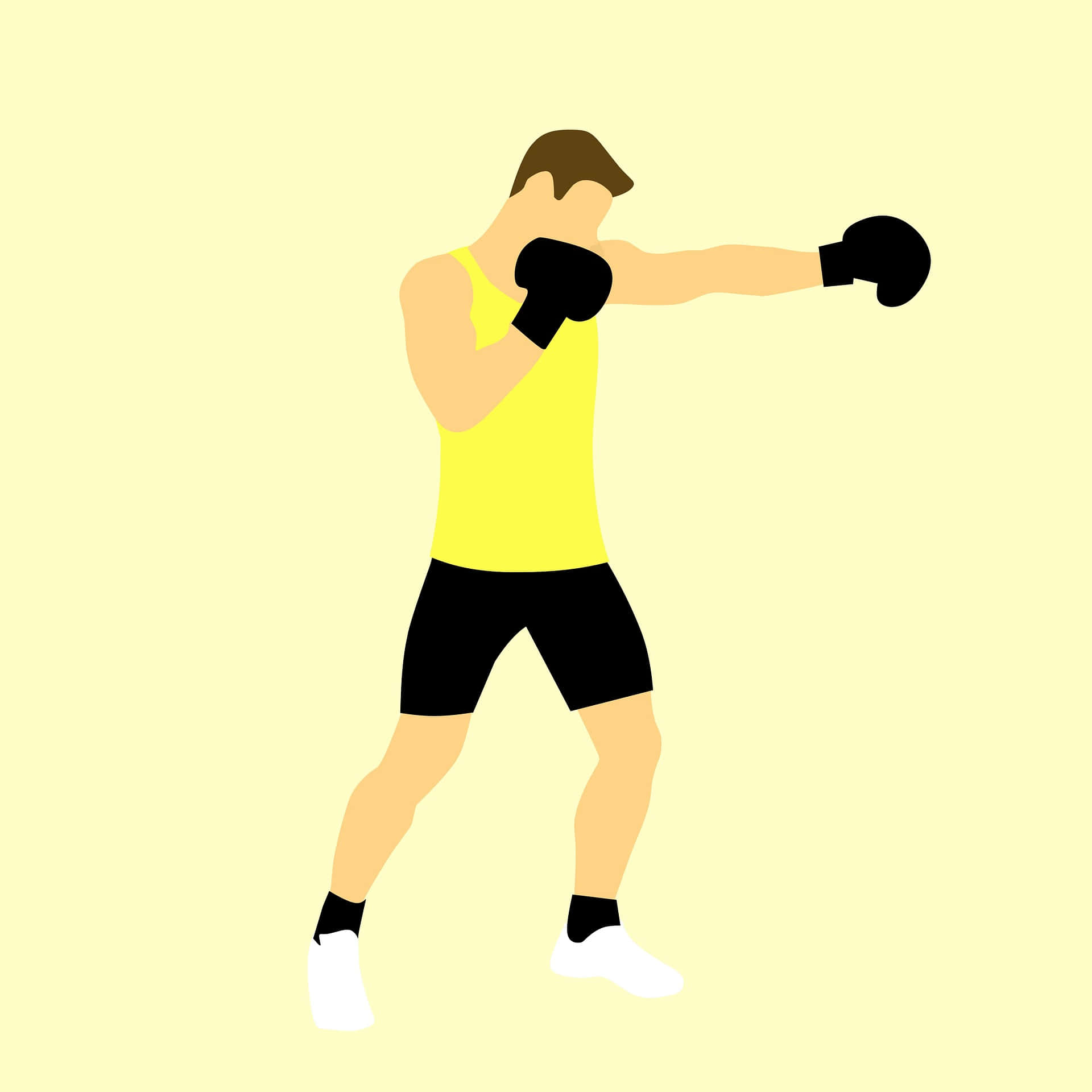 Vector Man Boxing Workout Picture