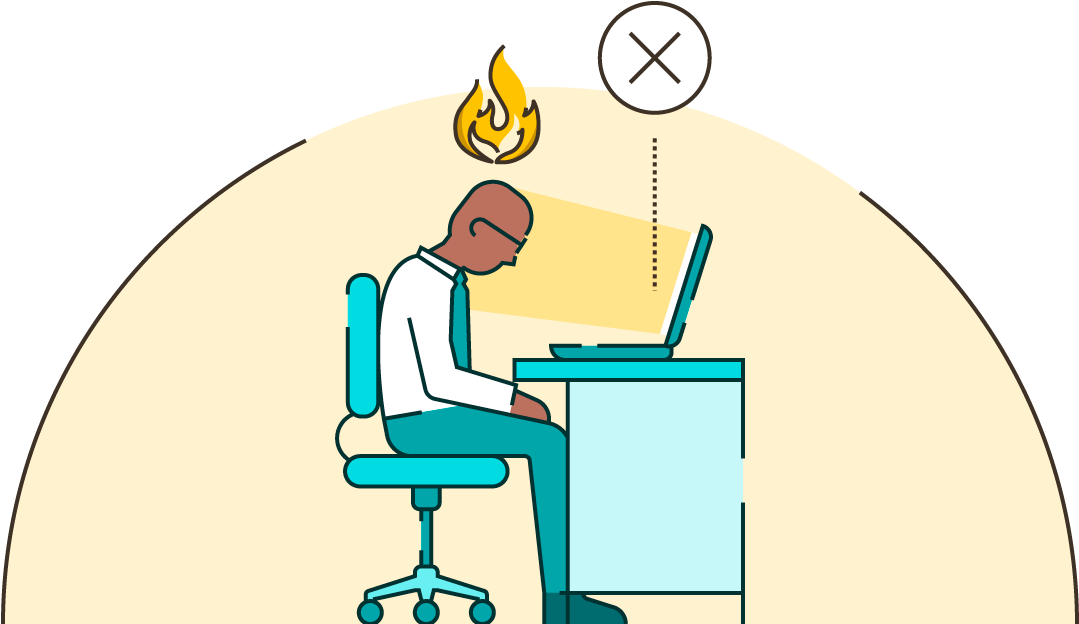 Workplace Burnout Concept PNG