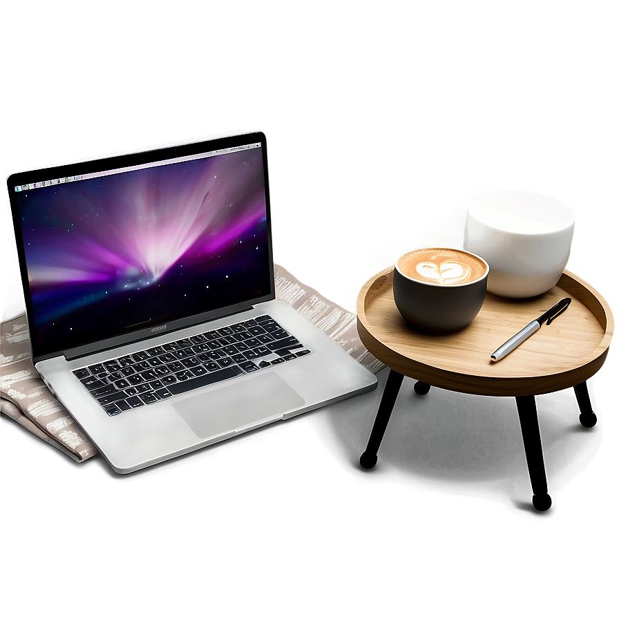 Workspace Setup With Laptop Mockup Png Lei PNG
