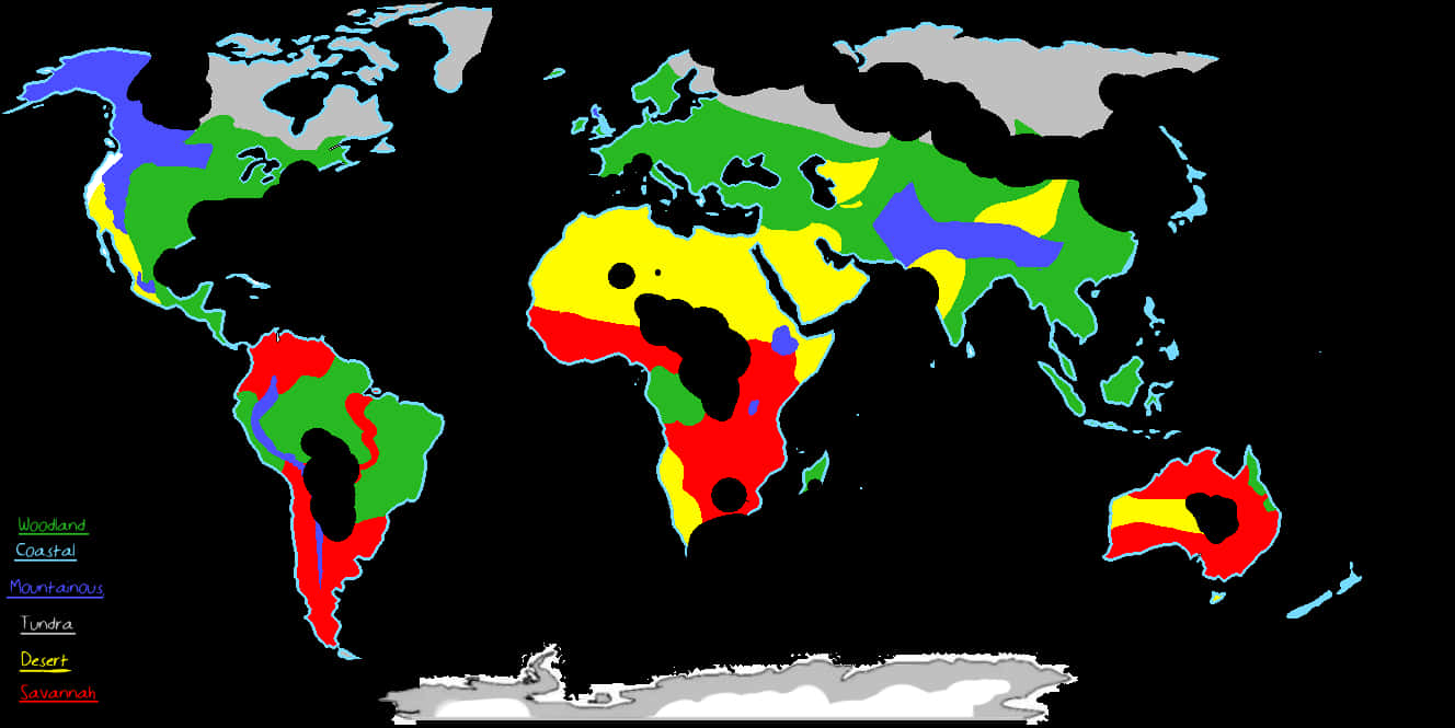 Download World Biomes Map Color Coded | Wallpapers.com