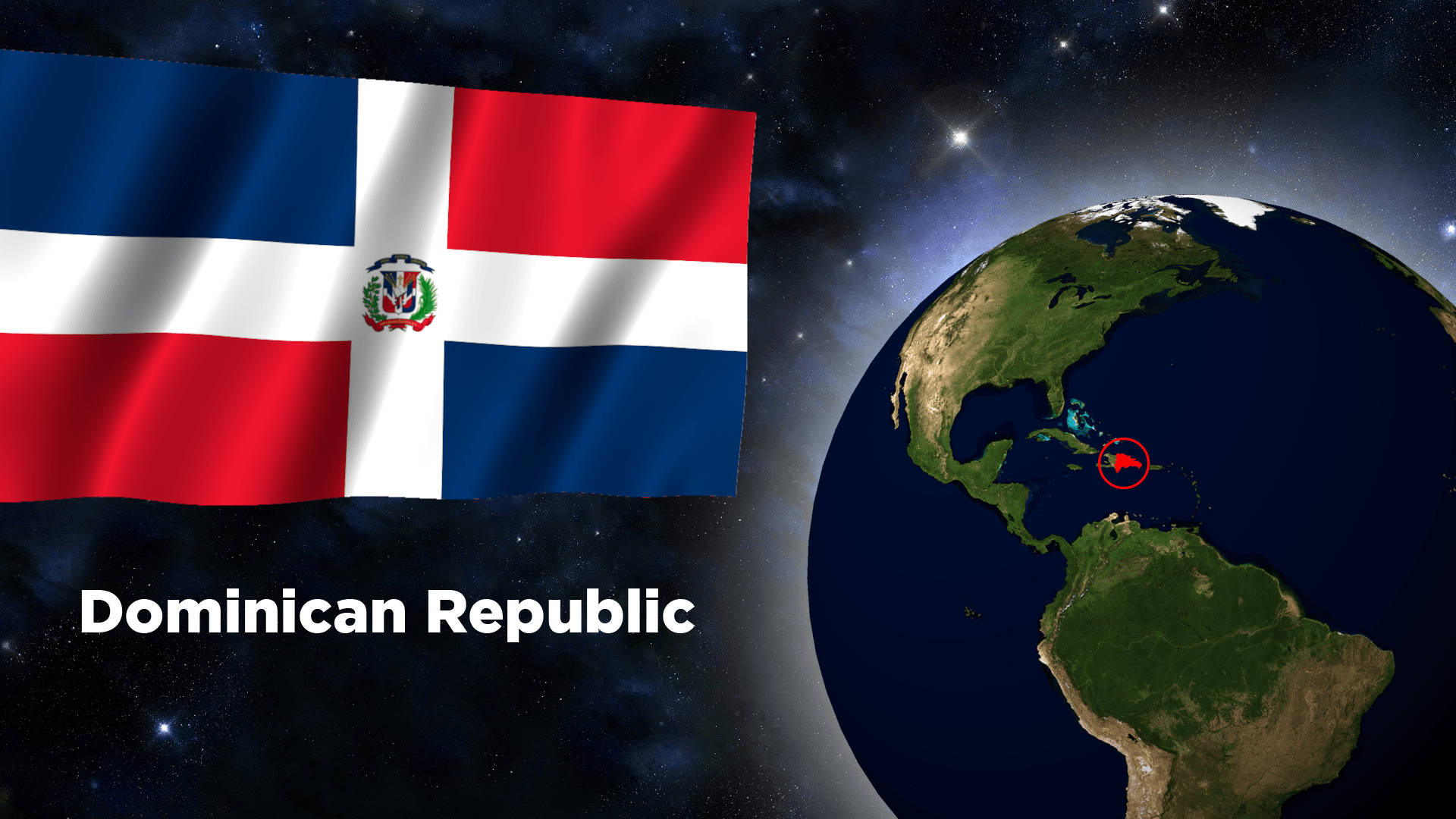 World Dominican Republic Flag Background