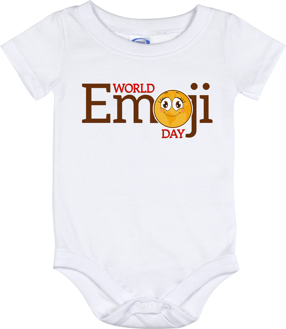 World Emoji Day Baby Onesie PNG