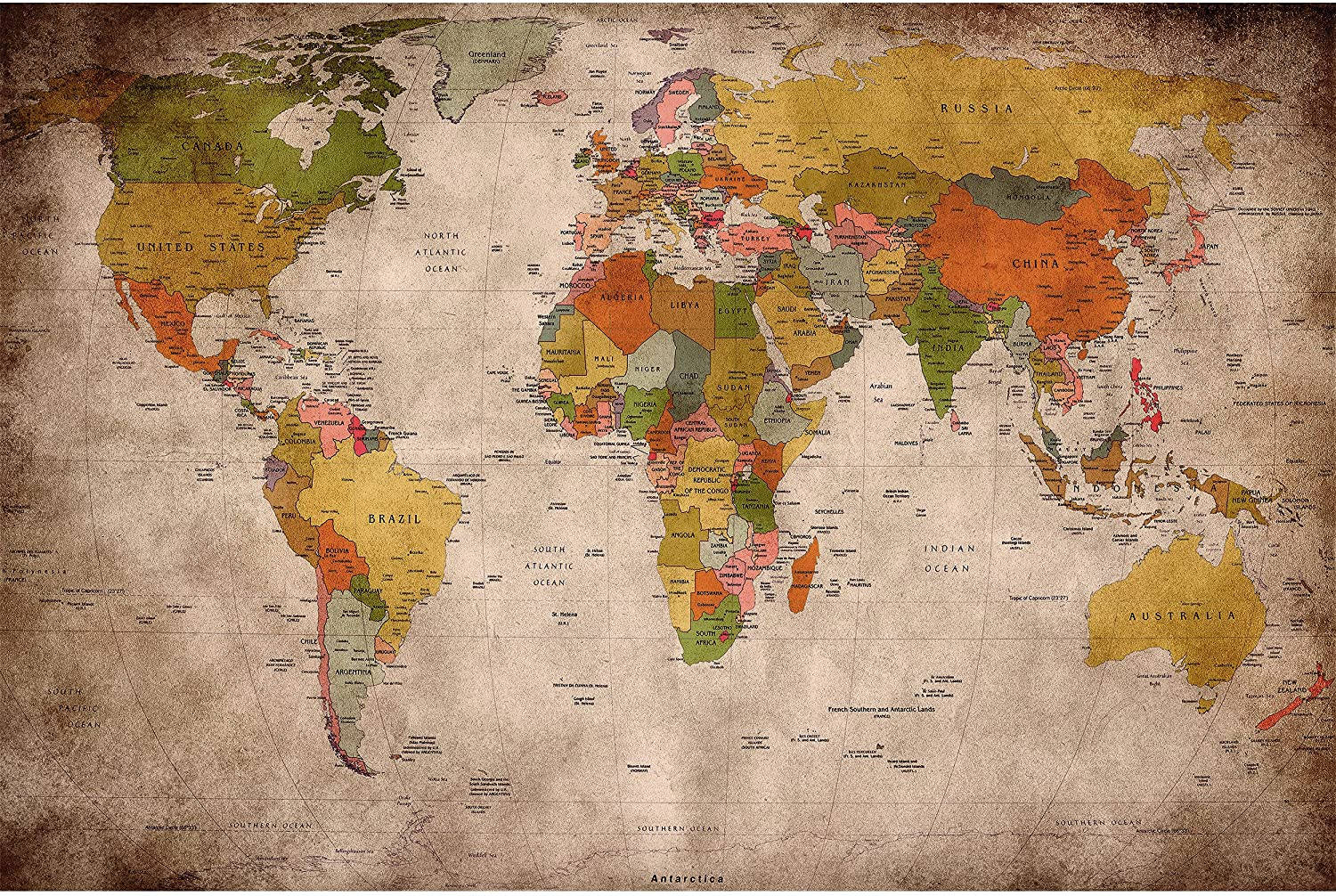 World Globe Map Wallpaper