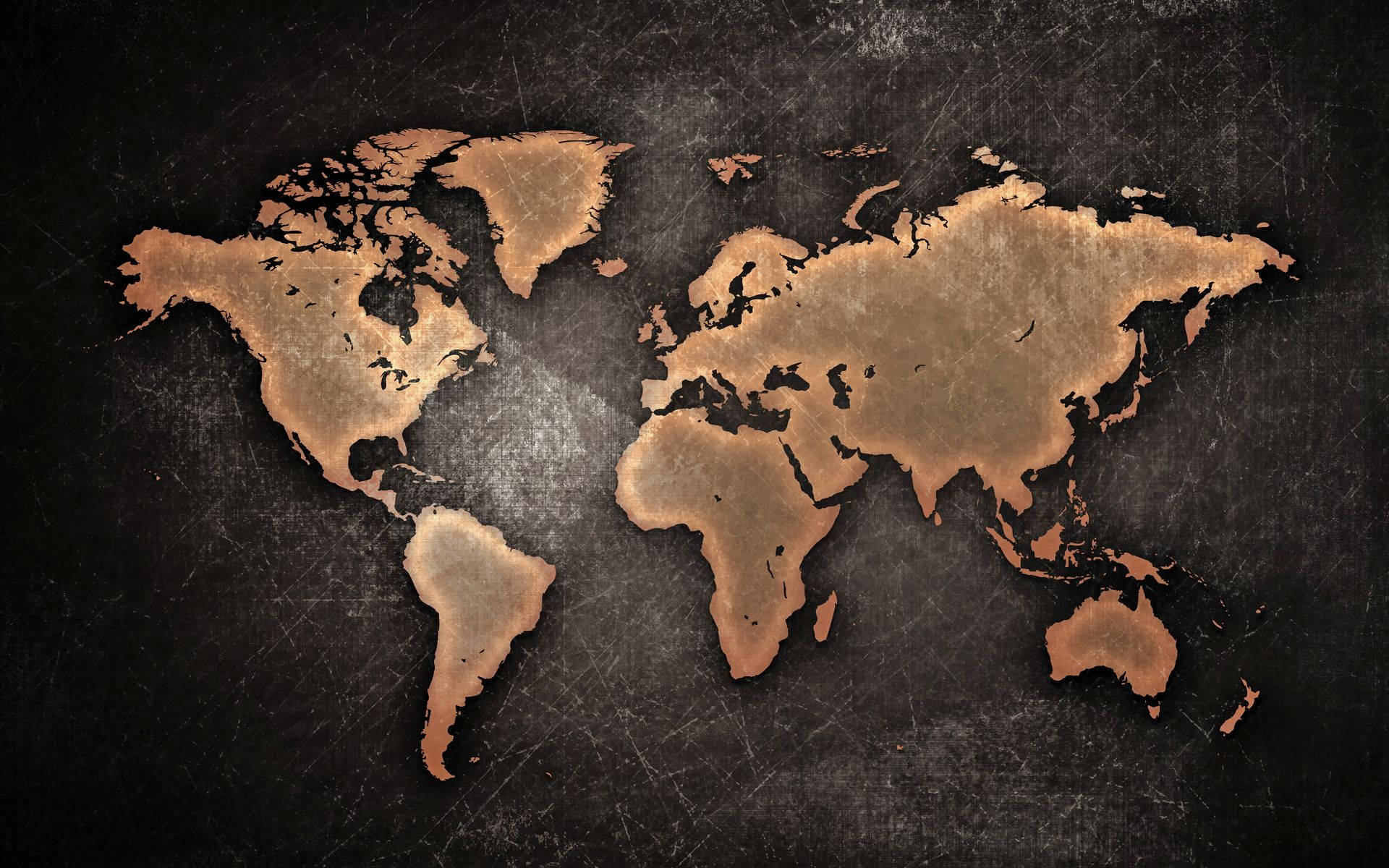 World Globe Grunch Map Wallpaper