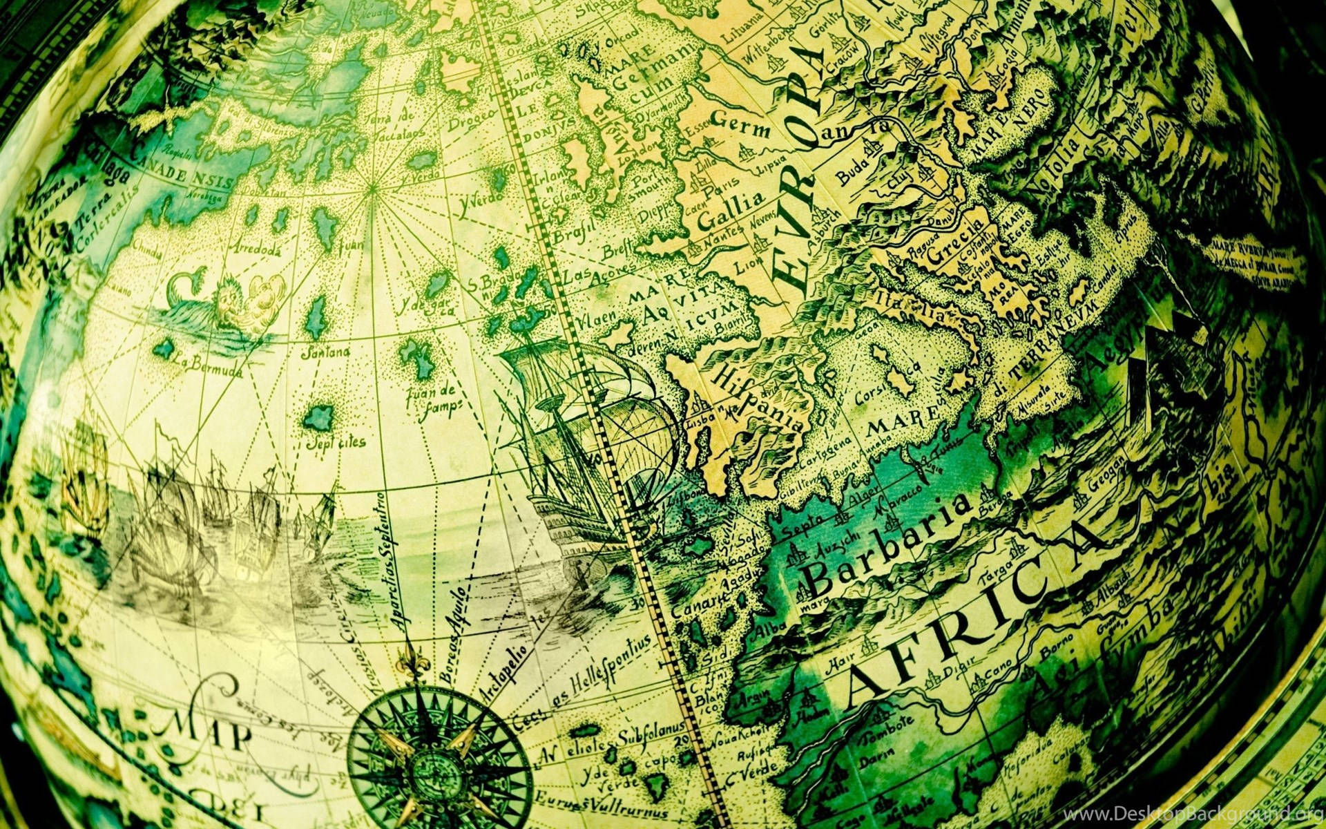 An Antique World Globe Wallpaper