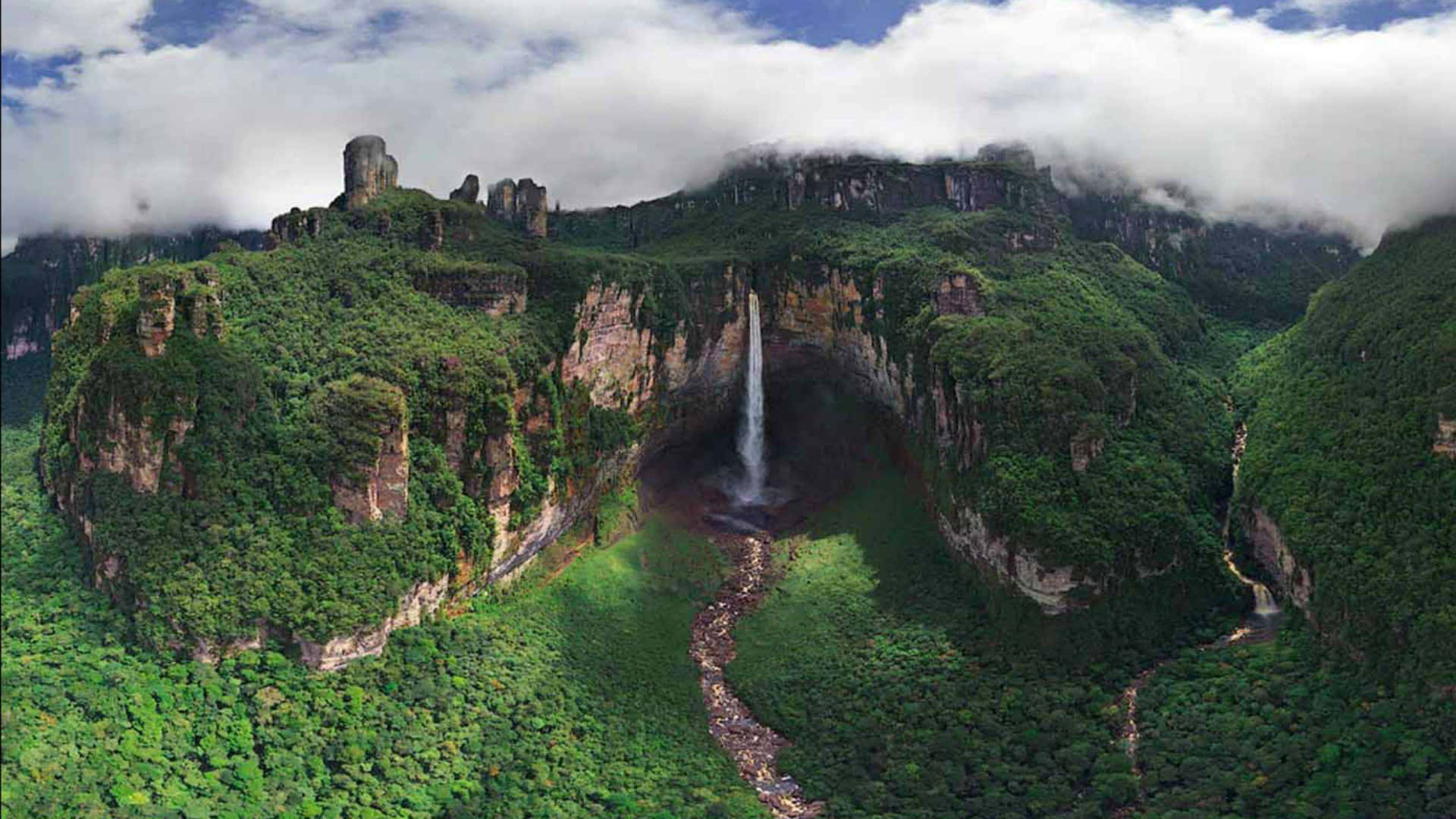 Sitiodel Patrimonio Mundial Angel Falls Fondo de pantalla