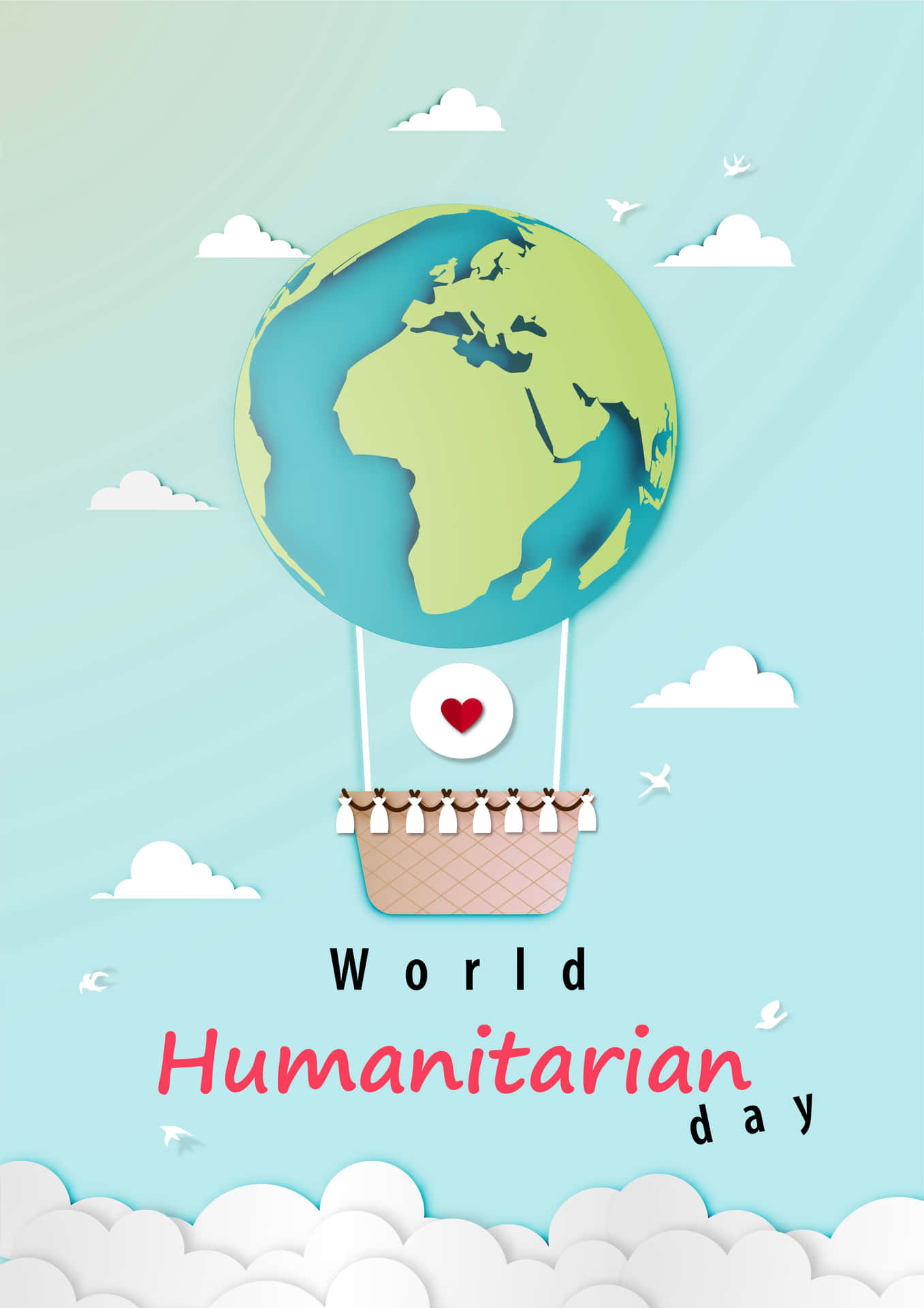 World Humanitarian Day Poster Design Wallpaper