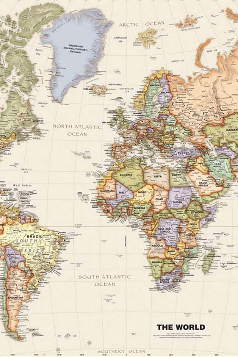 Download World Map Aesthetic Wallpaper 