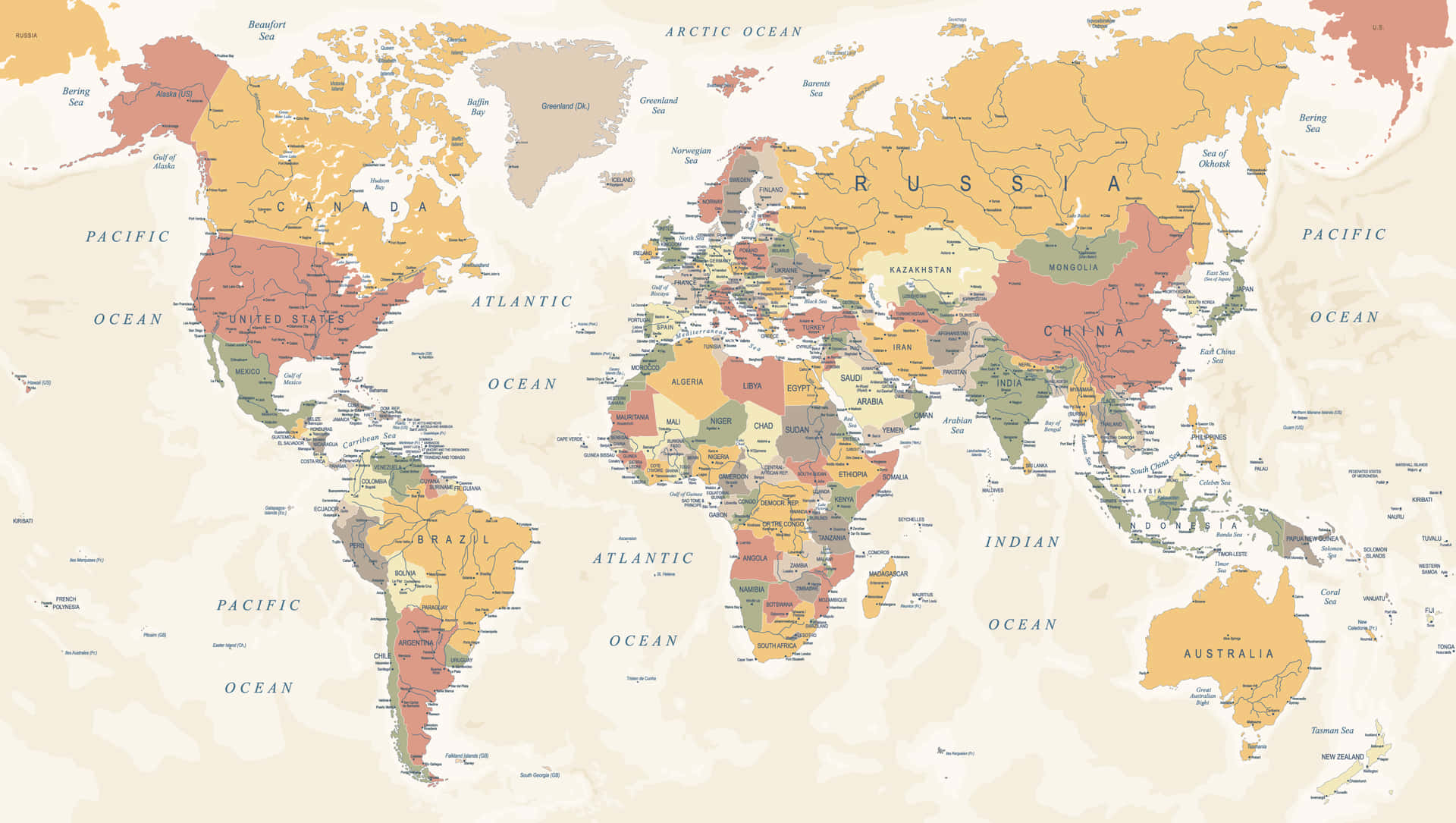 Uniendobelleza Y Conocimiento - El Estético Mapa Del Mundo. Fondo de pantalla
