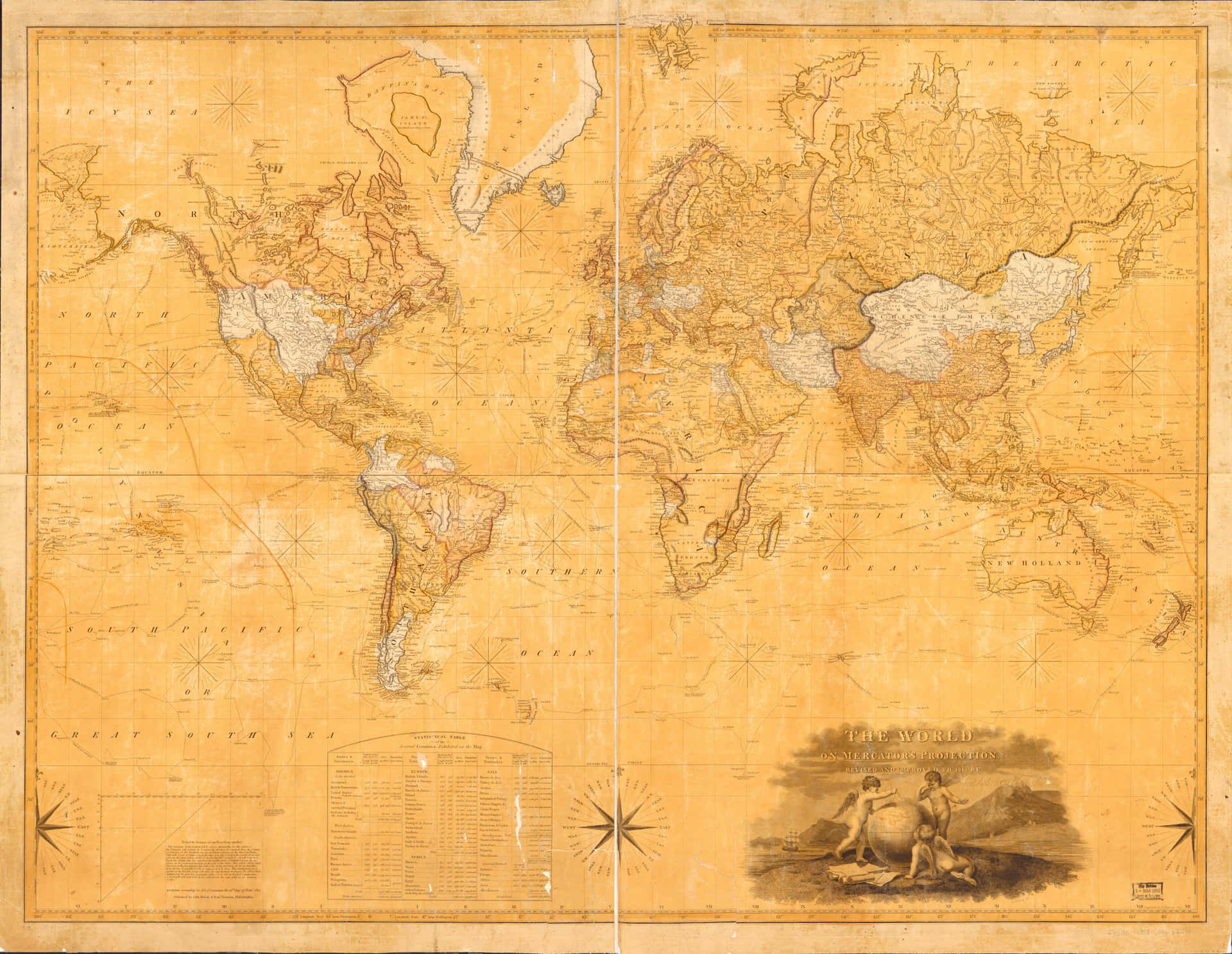 Explorael Mundo Con Este Mapa Único Y Estético. Fondo de pantalla