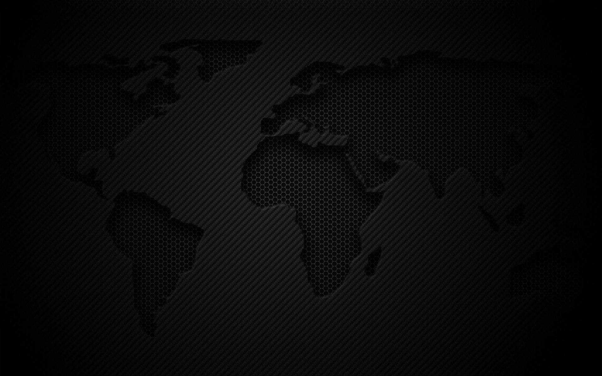 World Map Black Hd Desktop Wallpaper