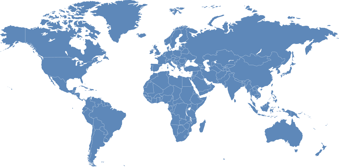 World Map Blue Background PNG