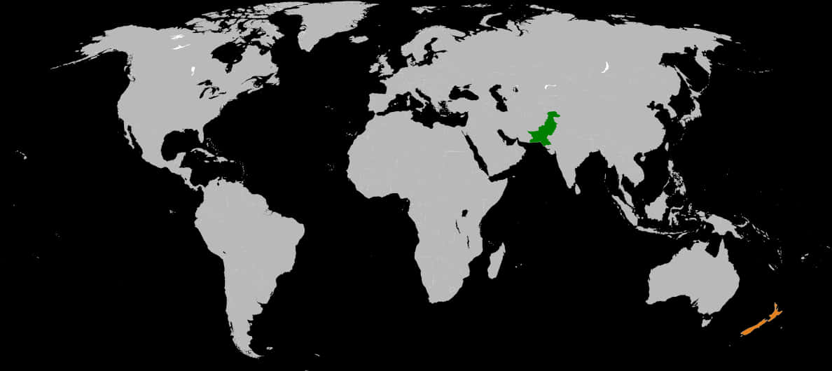 World Map Highlighted Countries PNG