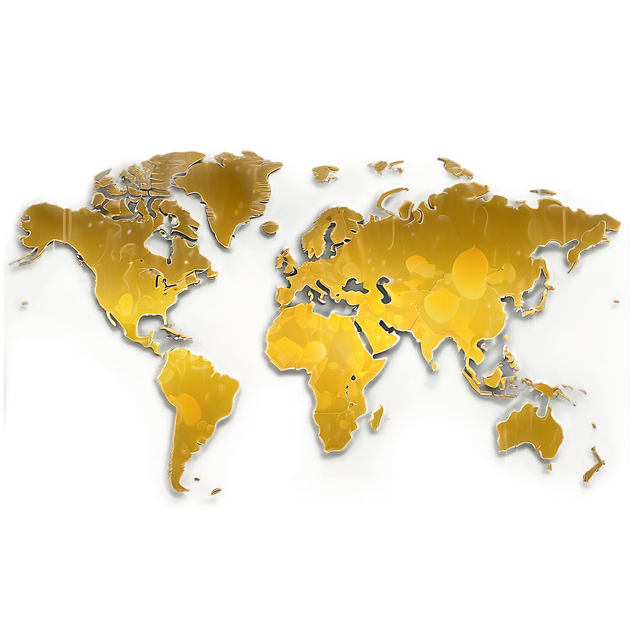 World Map Night Lights City Glow Png Njb PNG