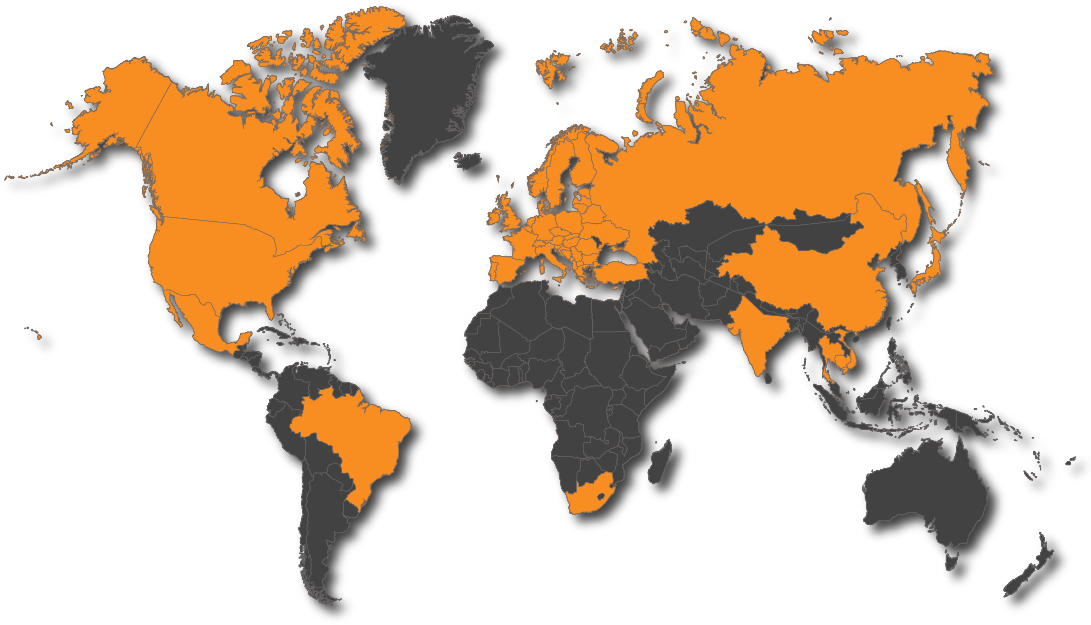 World Map Orangeand Gray PNG