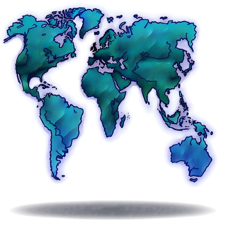 World Map Outline Cartoon Png 06262024 PNG