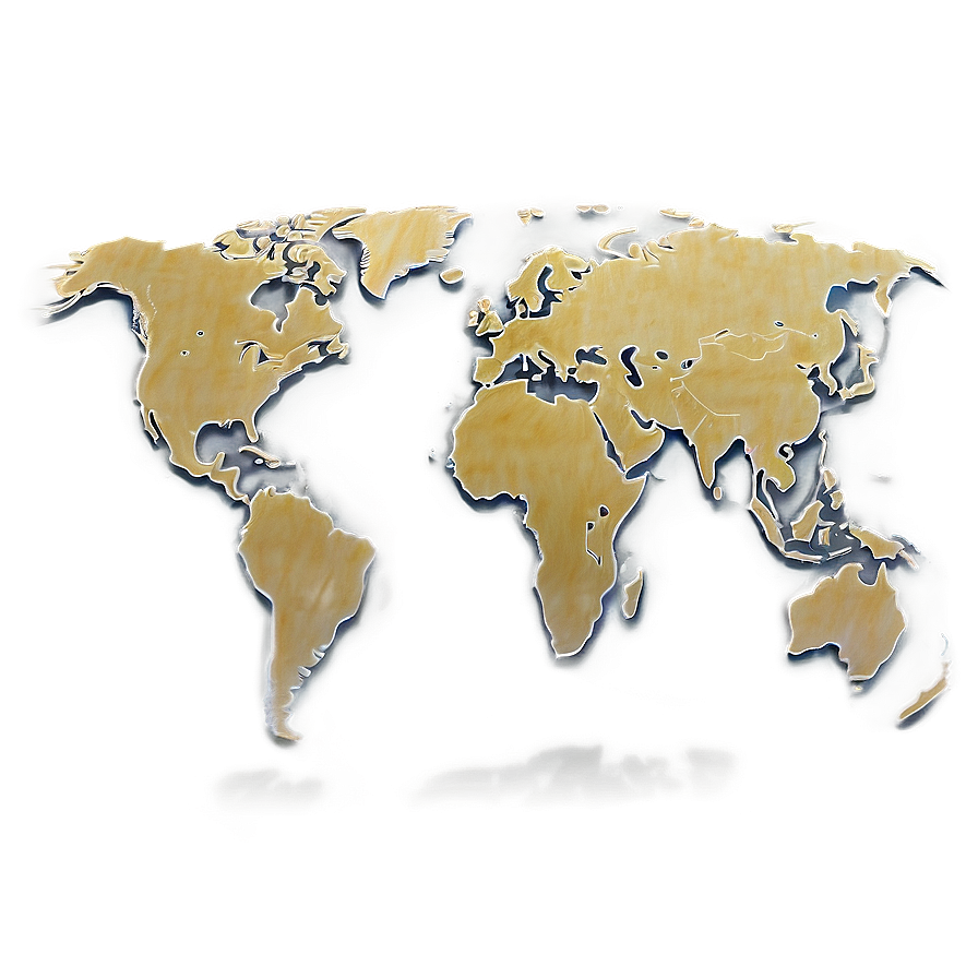 World Map Outline For Geography Png 06262024 PNG