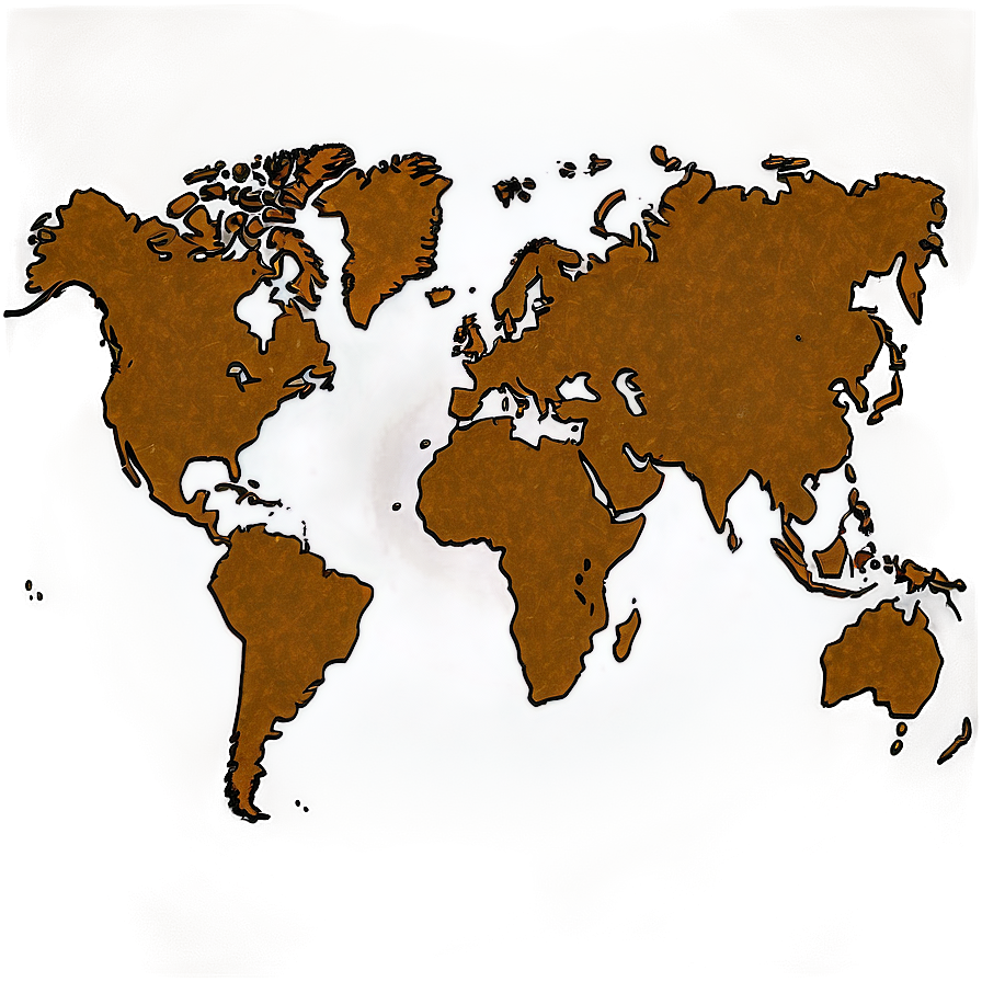 World Map Outline For School Project Png 30 PNG