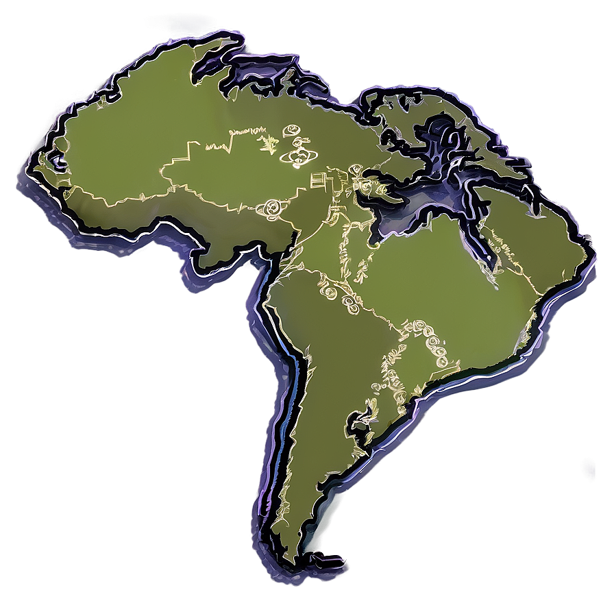 World Map Outline With Continents Png Bof PNG
