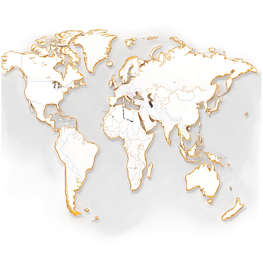 World Map Outline With Countries Png 05032024 PNG