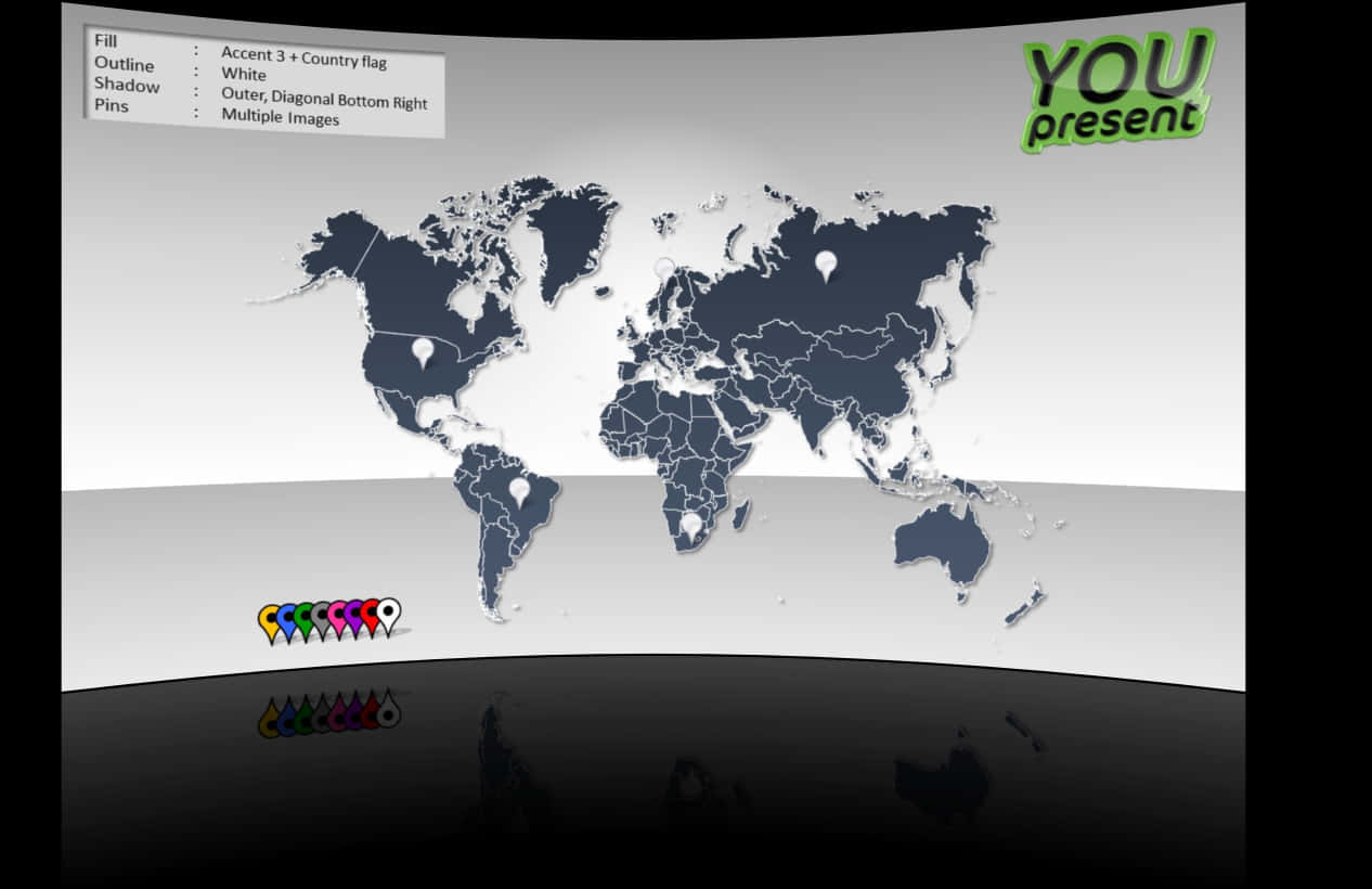 World Map Presentation Template PNG