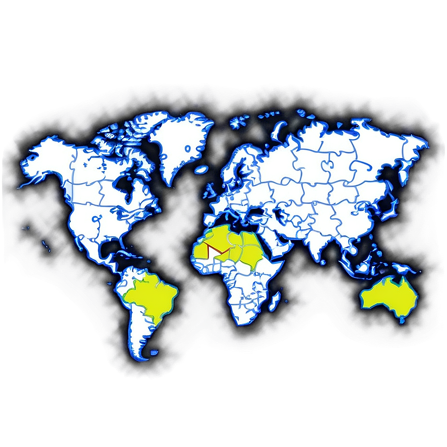 World Map Puzzle For Education Png 06242024 PNG