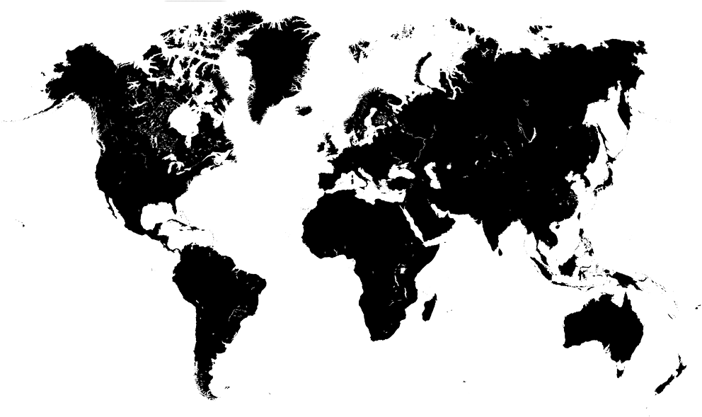 World Map Silhouette Graphic PNG