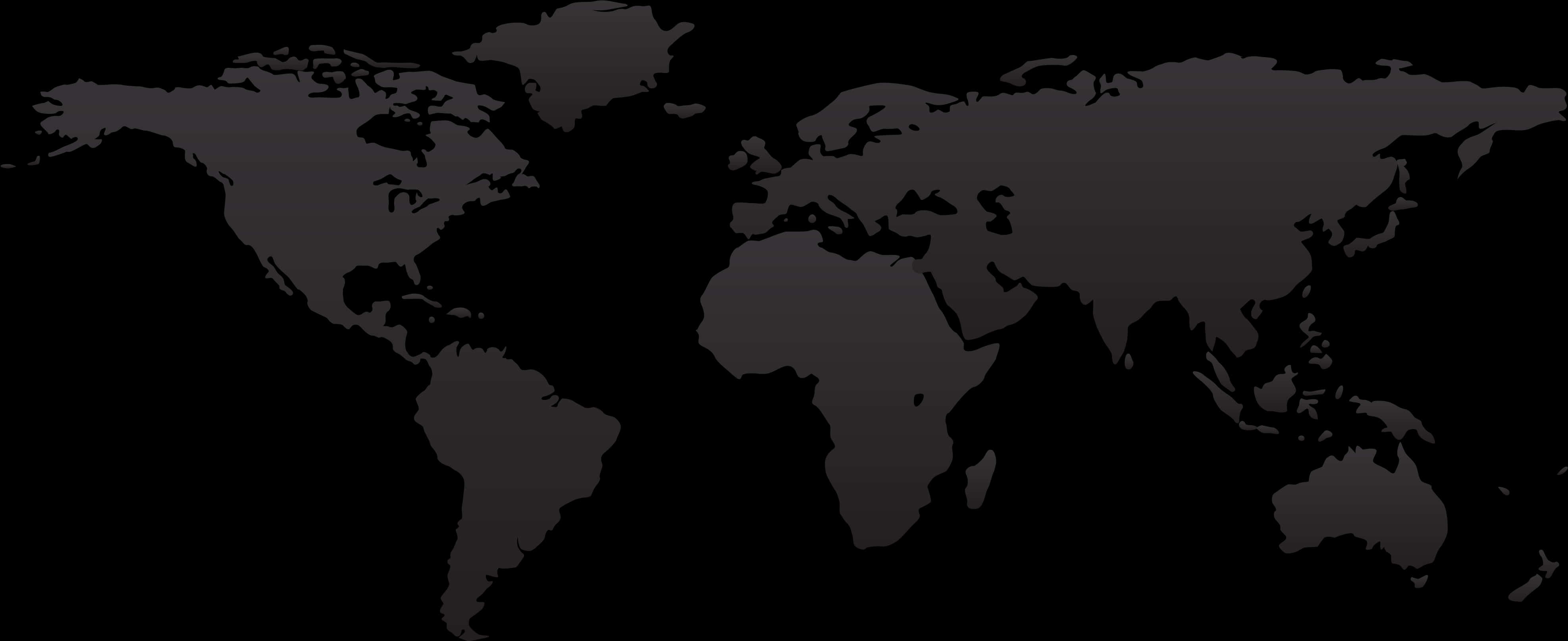 World Map Silhouette PNG