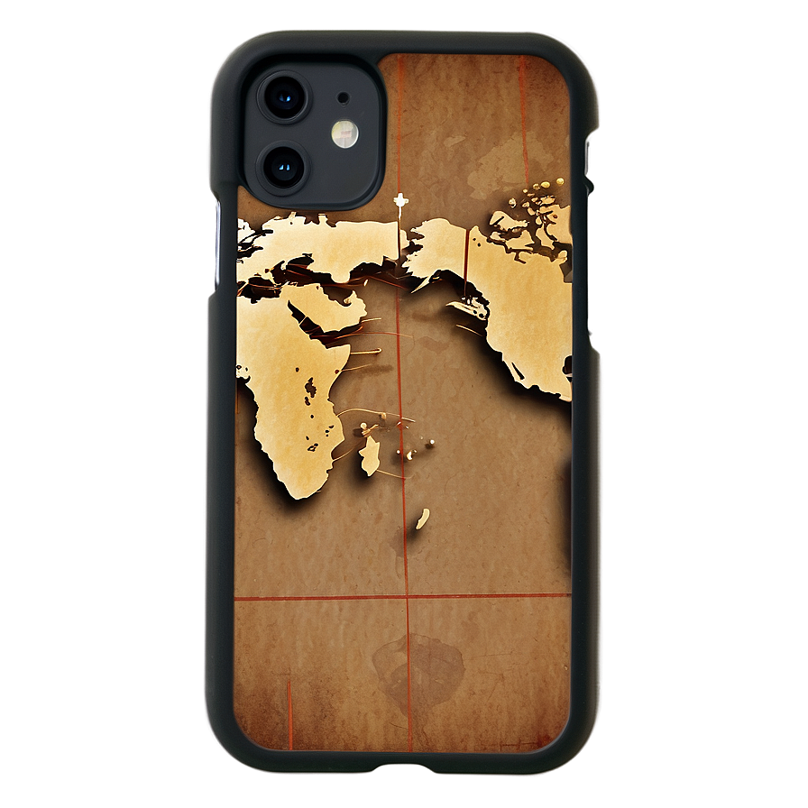 World Map Travel Phone Case Png 06122024 PNG