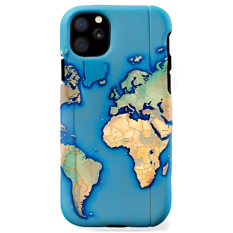 World Map Travel Phone Case Png Fpq80 PNG