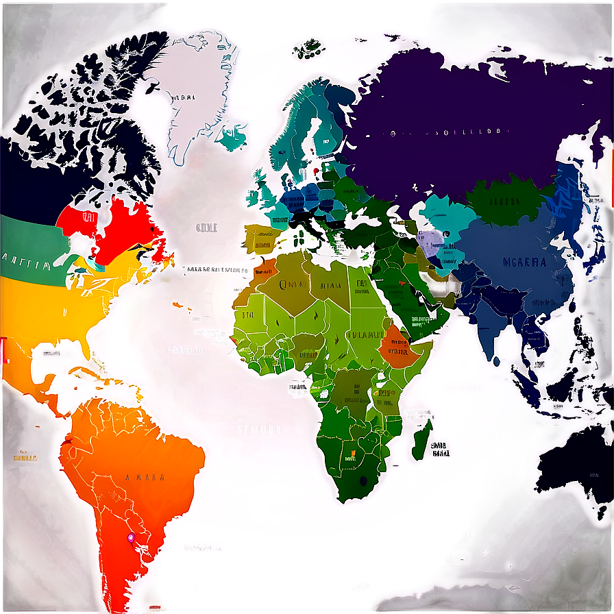 World Map Vector In English Png Uvu18 PNG