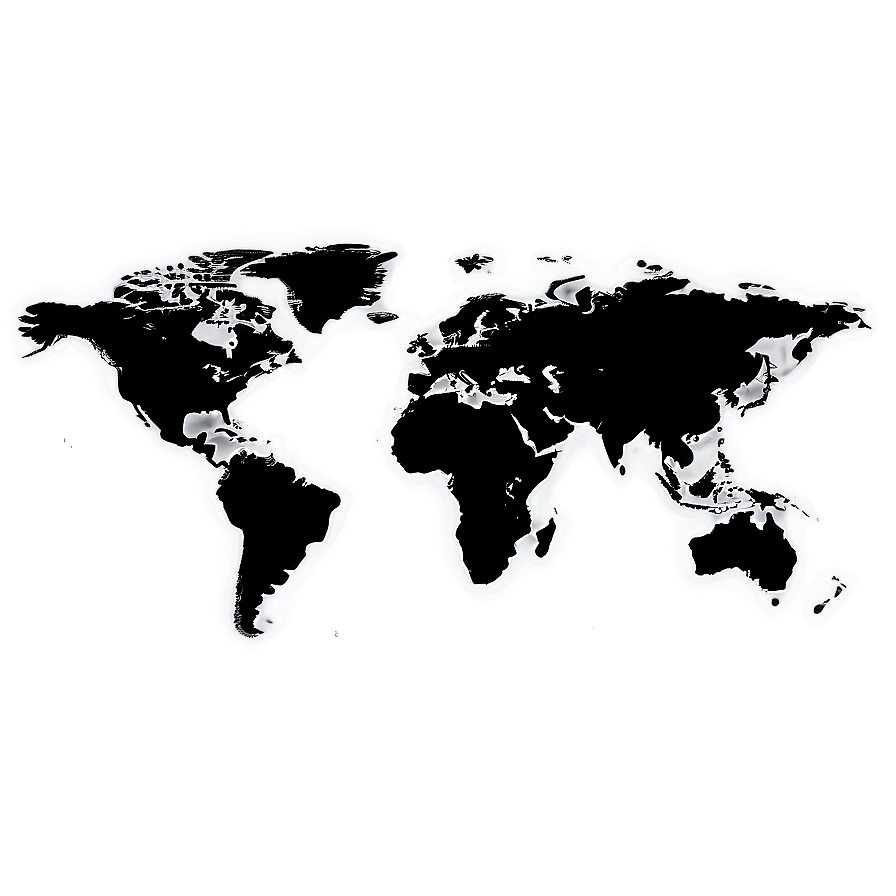 World Map Vector In Grey Scale Png Poy PNG