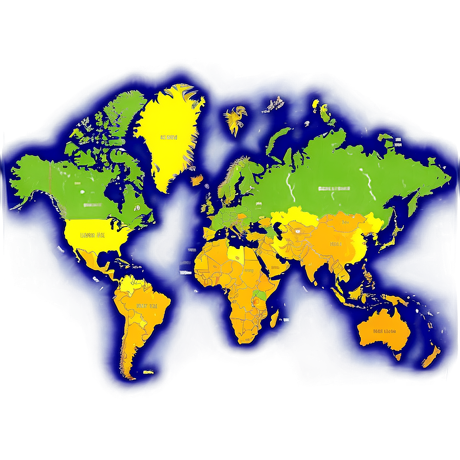 World Map With Latitude And Longitude Png 06242024 PNG